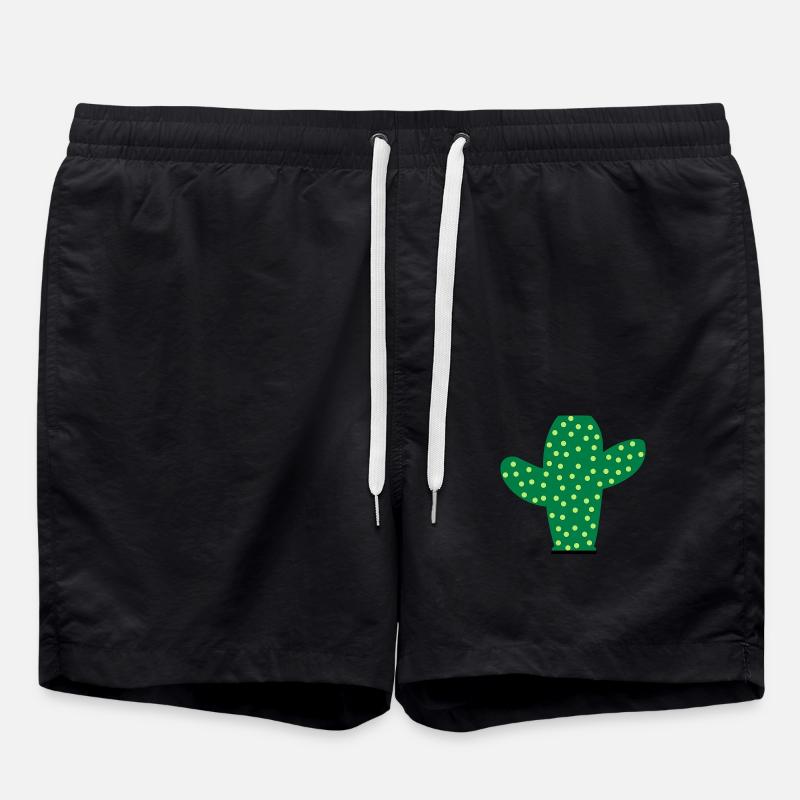 Stacheliger Kaktus - Badeshorts - Schwarz