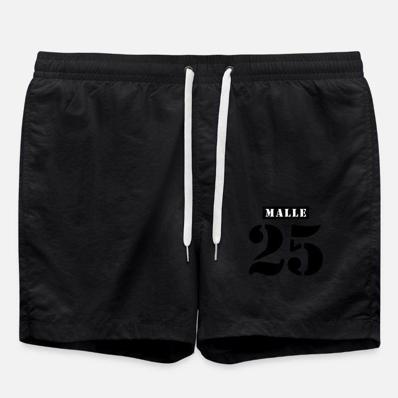 Malle 2025 Urlaub - Badeshorts - Schwarz