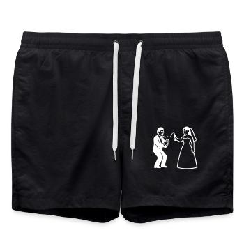 Jeunes mariés Whip Drôle - Short de bain - noir - Devant - AI Model Male 185 light (185cm)