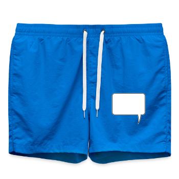 Speech bubble rectangle design - Swim Trunks - cobalt blue - Front