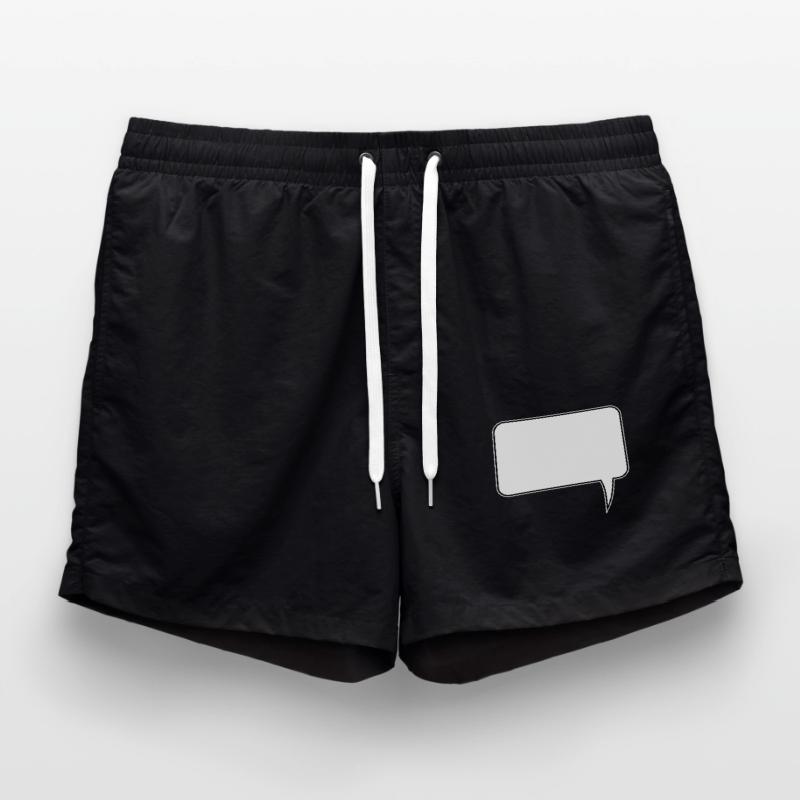 Conception rectangulaire de bulle de dialogue Short de bain