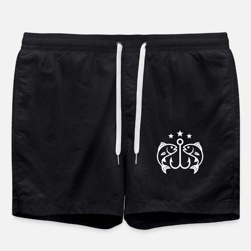 Fish hook fish - Swim Trunks - black