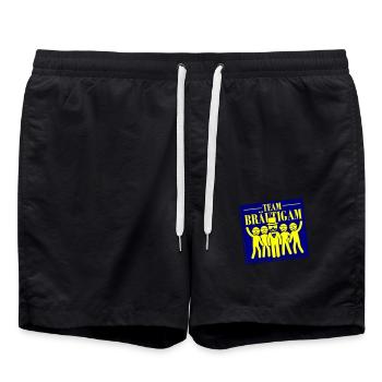 Team Bräutigam - Badeshorts - Schwarz - Vorne - AI Model Male 185 light (185cm)