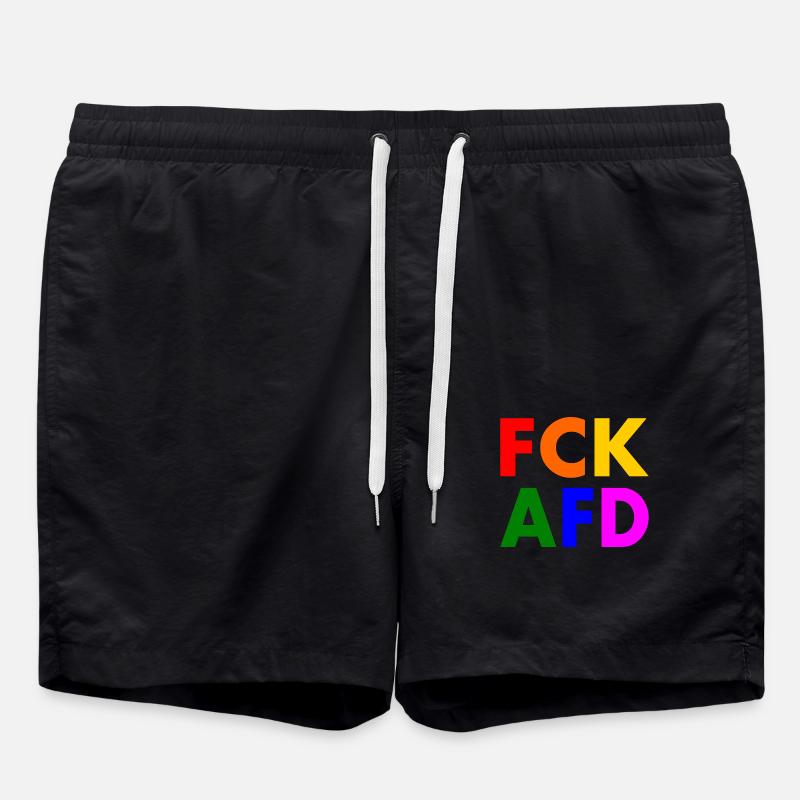 Fck afd - Badeshorts - Schwarz