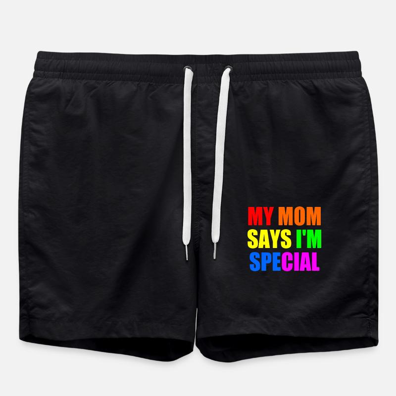 my mom says im special - Short de bain - noir