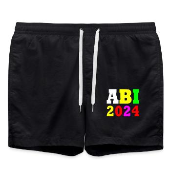 Abi 2024 - Badeshorts - Schwarz - Vorne - AI Model Male 185 light (185cm)
