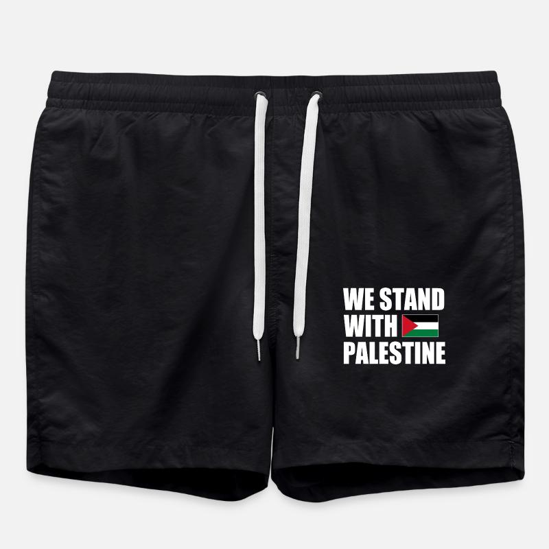 We stand with palestine - Swim Trunks - black