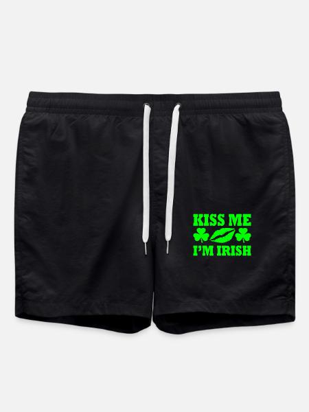 Kiss me im irish - Swim Trunks - black