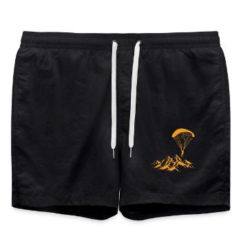 Skydive Paragliding - Swim Trunks - black - Front - AI Model Male 185 light (185cm)