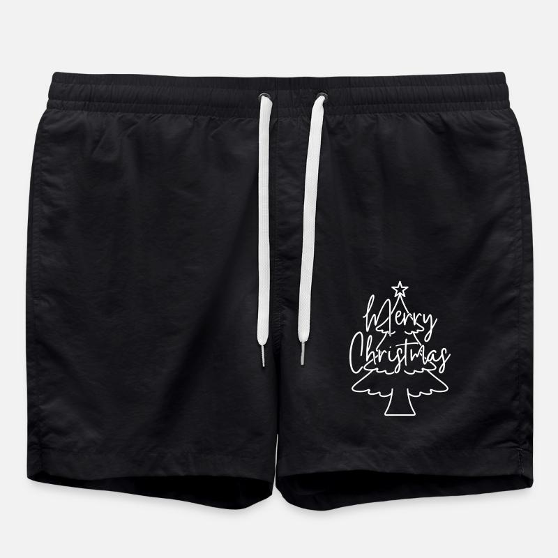 Merry Christmas - Swim Trunks - black