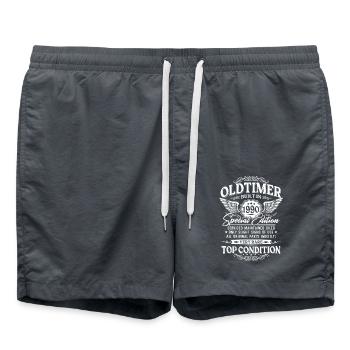 Vintage Car Year 1990 Vintage Birthday Gift - Swim Trunks - anthracite - Front - AI Model Male 185 light (185cm)