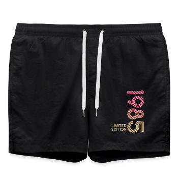 1985 Vintage Limited Edition - Swim Trunks - black - Front - AI Model Male 185 light (185cm)
