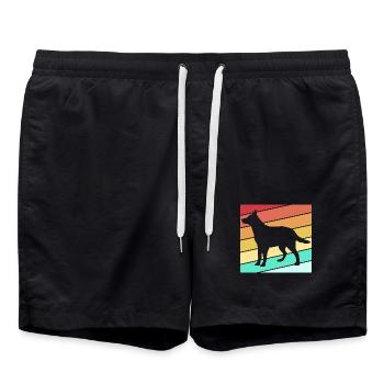 Australian Cattle Dog - Swim Trunks - black - Front - AI Model Male 185 light (185cm)