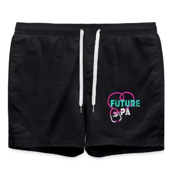 Arzthelferin Physician Assistant Pflege MFA PA - Badeshorts - Schwarz - Vorne - AI Model Male 185 light (185cm)