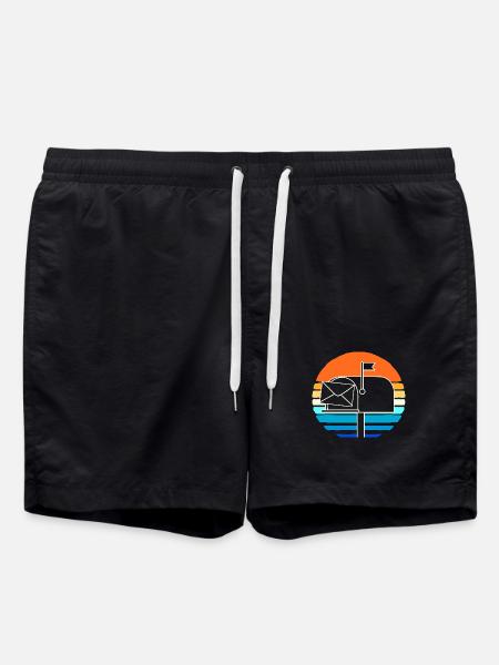 Poststämpel efter stämpel - Badshorts - svart