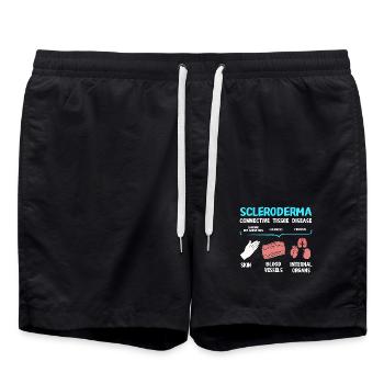 Sclérodermie - Short de bain - noir - Devant - AI Model Male 185 light (185cm)