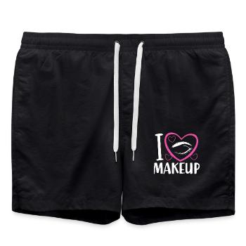 Make-up Cosmetics Beautician Microblading - Swim Trunks - black - Front - AI Model Male 185 light (185cm)