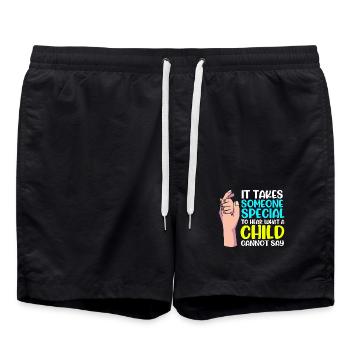 Speech Therapist Speech Therapist - Swim Trunks - black - Front - AI Model Male 185 light (185cm)