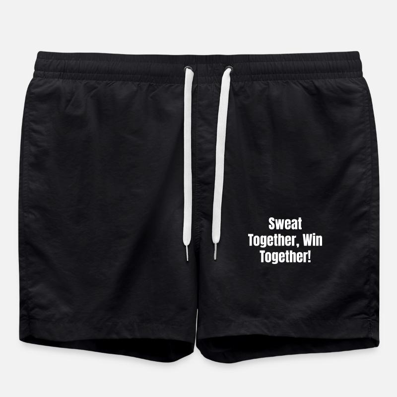 Sweat together, win together! - Swim Trunks - black