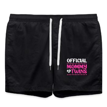 Zwilling Mutter Zwillinge Mama Geschenk - Badeshorts - Schwarz - Vorne - AI Model Male 185 light (185cm)