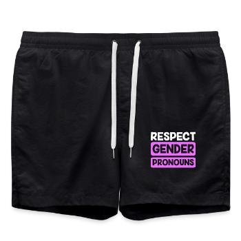LGBT Gender Queer Vielfalt Gay pride - Badeshorts - Schwarz - Vorne - AI Model Male 185 light (185cm)