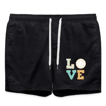 volleyball - Swim Trunks - black - Front - AI Model Male 185 light (185cm)