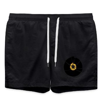 record vinyl - Short de bain - noir - Devant - AI Model Male 185 light (185cm)