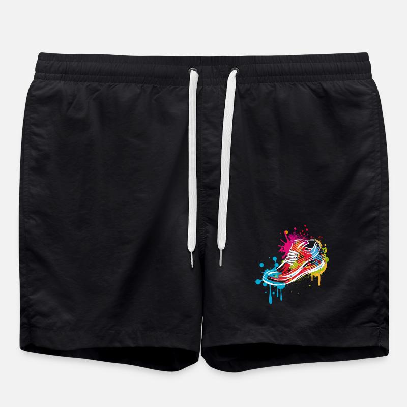 Sneaker Graffiti - Badeshorts - Schwarz