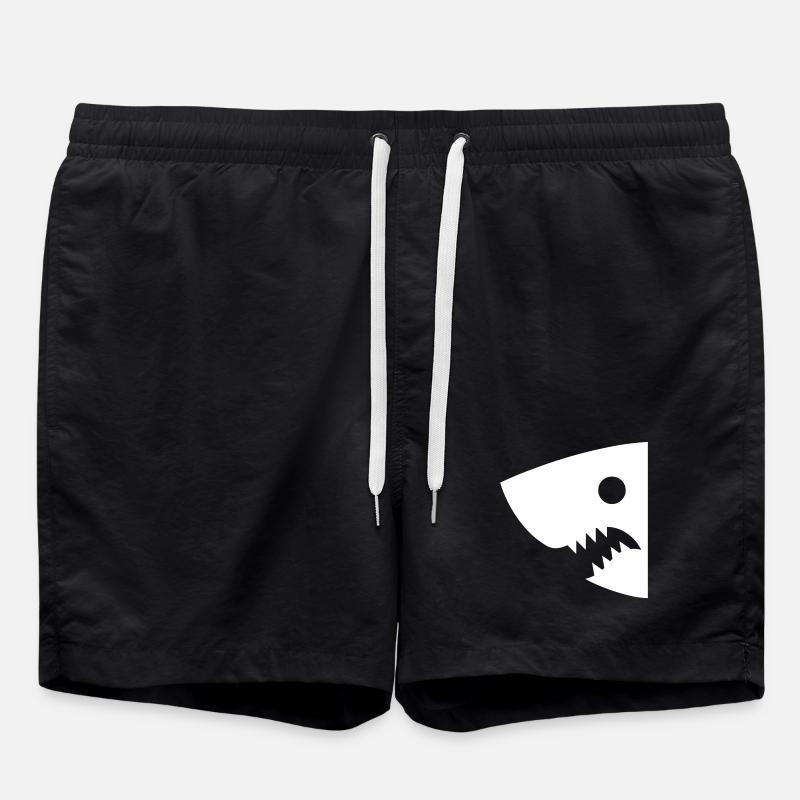 Shark head - Swim Trunks - black