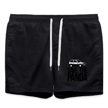 save the panda - Swim Trunks - black - Front - AI Model Male 185 light (185cm)