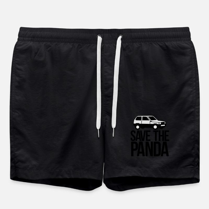 save the panda - Badeshorts - Schwarz