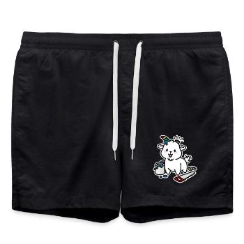 Unicorn DIY Kawaii Mignonne Capricorne Chèvre - Short de bain - noir - Devant - AI Model Male 185 light (185cm)