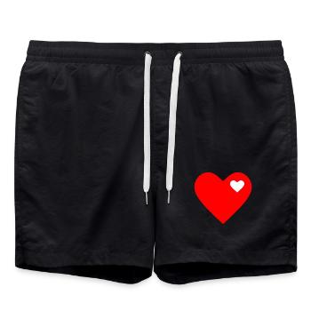 Saint-Valentin, Saint-Valentin, Saint-Valentin - Short de bain - noir - Devant - AI Model Male 185 light (185cm)