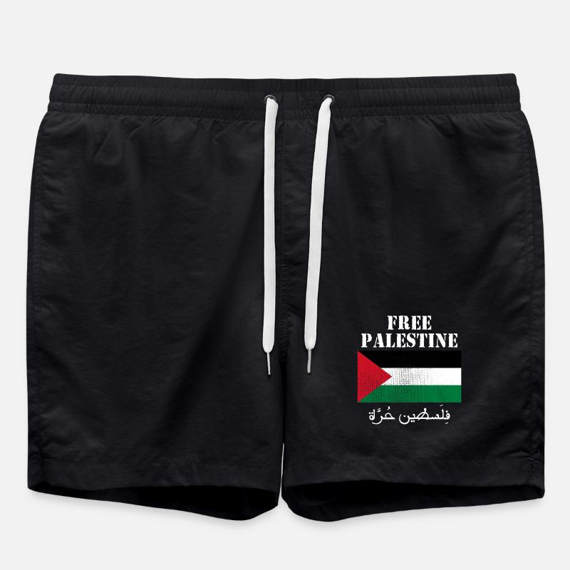 Drapeau de Palestine libre - Short de bain - noir