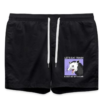 Let's Eat Trash and Get Hit By A Car - Swim Trunks - black - Front - AI Model Male 185 light (185cm)