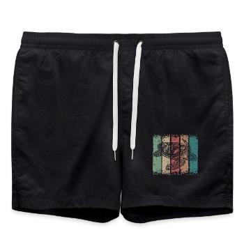 Schildkröte - Badeshorts - Schwarz - Vorne - AI Model Male 185 light (185cm)