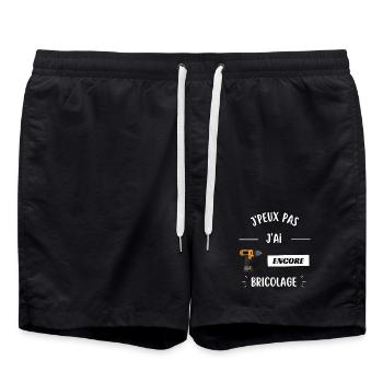 Je peux pas jai encore bricolage - Short de bain - noir - Devant - AI Model Male 185 light (185cm)