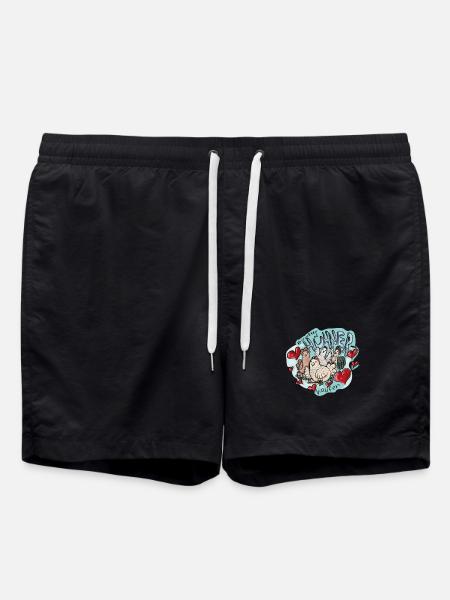 Verrückter Hühnerhaufen - Badeshorts - Schwarz