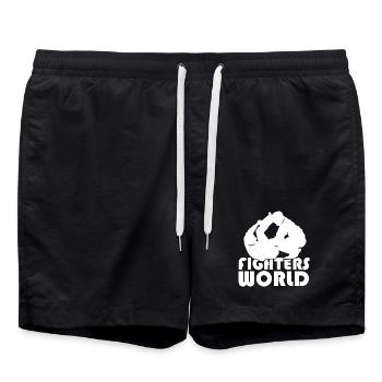 fighters world jiu jitsu ringen ringer Symbol Icon - Badeshorts - Schwarz - Vorne - AI Model Male 185 light (185cm)