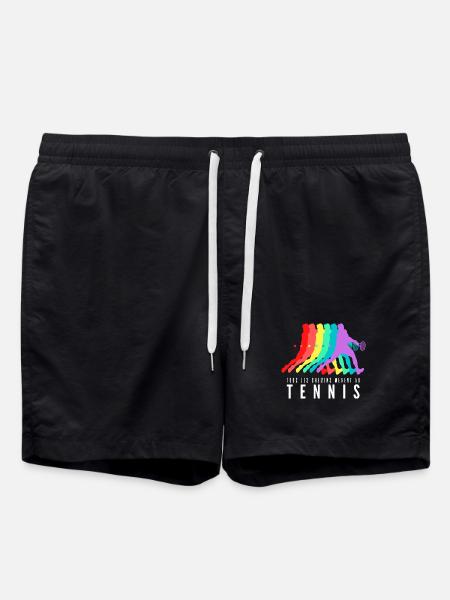 Tous les Chemins Mènent au Tennis - Short de bain - noir