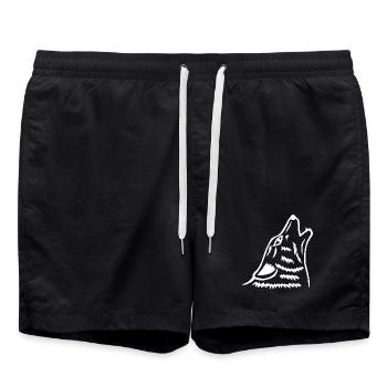 Le hurlement du loup blanc - Short de bain - noir - Devant - AI Model Male 185 light (185cm)