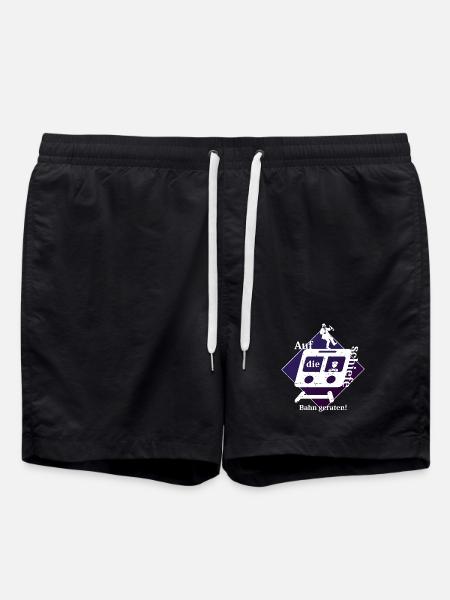 Schiefe Bahn - Badeshorts - Schwarz