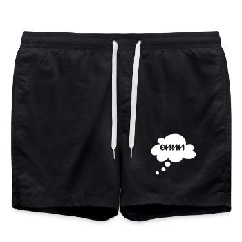 Om Cloud Pensée Bulle Yoga Discours Bulle Méditation - Short de bain - noir - Devant - AI Model Male 185 light (185cm)