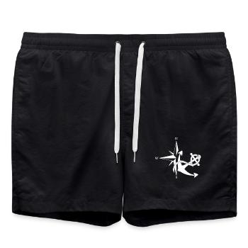 Anker & Seerose - Badeshorts - Schwarz - Vorne - AI Model Male 185 light (185cm)