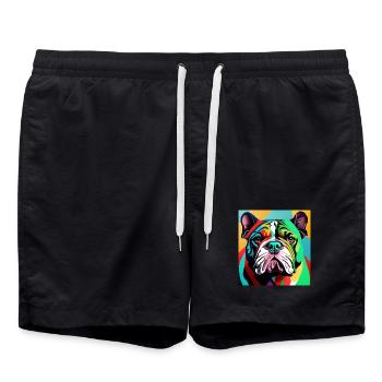 Bouledogue - Short de bain - noir - Devant - AI Model Male 185 light (185cm)