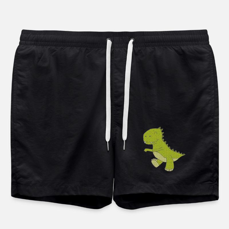 dino klein gewebe - Badeshorts - Schwarz