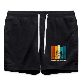 Camino de Santiago Buen Camino - Women - Swim Trunks - black - Front - AI Model Male 185 light (185cm)