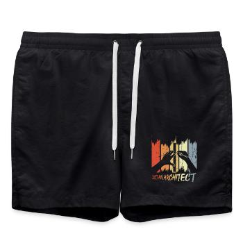 Drôle d’architecte - Short de bain - noir - Devant - AI Model Male 185 light (185cm)