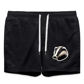 Dachs - Badeshorts - Schwarz - Vorne - AI Model Male 185 light (185cm)