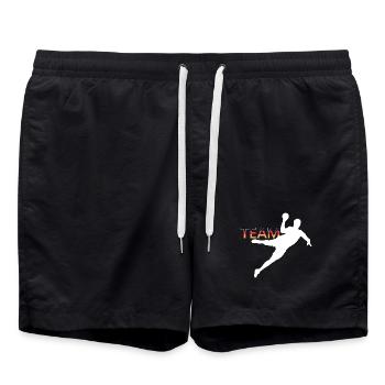 Club de logo de l’équipe d’Allemagne de handball de l’EC - Short de bain - noir - Devant - AI Model Male 185 light (185cm)